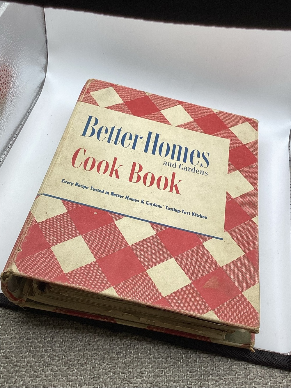 Better Homes And Gardens 1950 Red and Cream Check Cookbook RARE EDITION